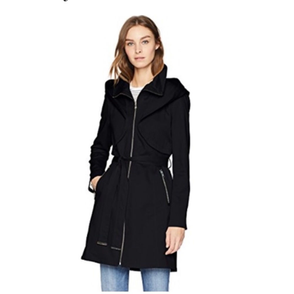 Soia & Kyo Arabella black stretch trench coat